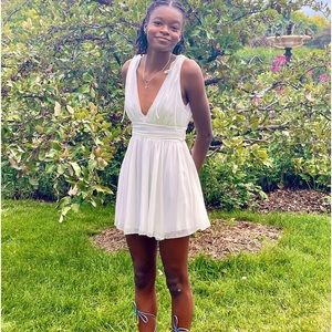 White Grecian style dress